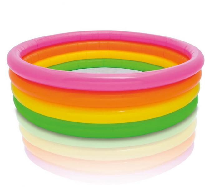 Бассейн "Радуга" круглый 4 кольца (168х46см)  6 шт/упак 56441